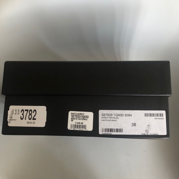NIB $954 Saint Laurent Tribute Tortoise-Patent Platform in size 39! - Picture 16 of 16